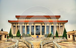 The Mausoleum of Mao Zedong on Tiananmen square in Beijing