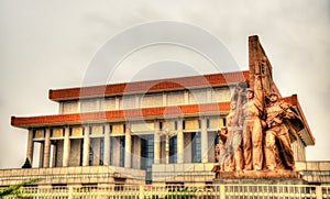 The Mausoleum of Mao Zedong on Tiananmen square in Beijing