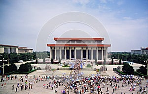 Mausoleum of Mao Zedong in Tienanmen Square in Beijing photo