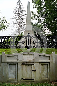 Mausoleum and memorial of Enoch Lincoln, Governor of Maine in 1827-1829, Augusta, ME, USA