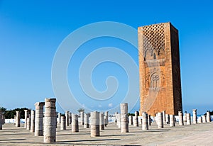 Mausoleum of Mohammed V in Rabat, Morocco. Listed in the Unesco World Heritage places.