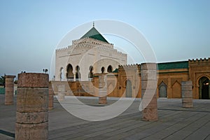 Mausoleum of Mohammed V on the Yacoub al-Mansour esplanade in Ra