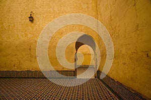 Mausoleum of Moulay Ismail in Meknes, Morocco.