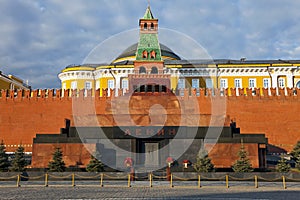 Mausoleum on Red Square, Moscow, Russia.