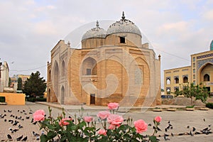 The mausoleum of Sheikh Massal ad-Din in Khujand city, Tajikistan photo