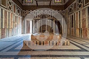 Mausoleum of Sultan Al Zahir Barquq at the Barquq complex located at al Muiz Street, Cairo, Egypt
