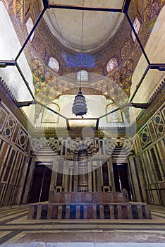 Mausoleum of Sultan Al Zahir Barquq at the Barquq complex located at al Muiz Street, Cairo, Egypt