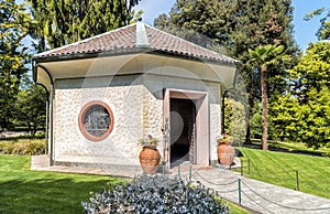 Mausoleum in the Villa Taranto Botanical Gardens, Italy