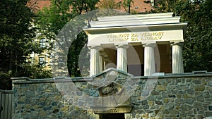 Mausoleum of Yugoslav soldiers, South Slavic mausoleum in the park, monumental neoclassicism from 1926, died in Olomouc