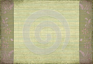 Mauve flower and bamboo grunge