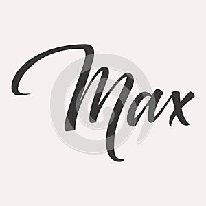Max English name greeting lettering card photo