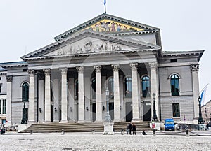 Max-Joseph-Platz in Munich. The National Theater (Nationaltheater) is home of the Bavarian State Opera, State Orchestra, State Ba