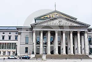 Max-Joseph-Platz in Munich. The National Theater (Nationaltheater) is home of the Bavarian State Opera, State Orchestra, State Ba