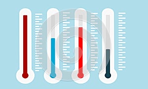 Max and Min Thermometer Illustration Vector