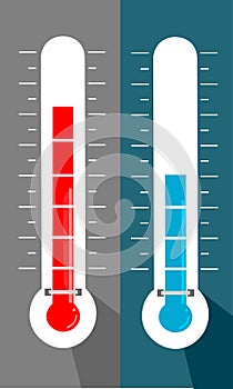 Max and Min Thermometer Illustration Vector