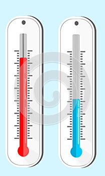 Max and Min Thermometer Illustration Vector