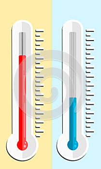 Max and Min Thermometer Illustration Vector