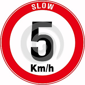 max speed 5 km per hour