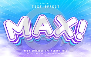 Max text effect cartoon style