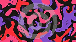 Maximalist abstract art featuring vibrant colors and chaotic shapes for modern design inspiration photo