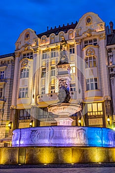 Maximilian fountain in Bratislava