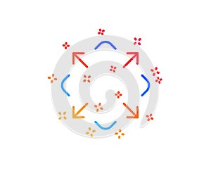 Maximize arrow line icon. Full screen sign. Vector