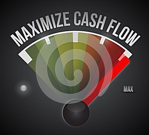 Maximize cash flow mark illustration design