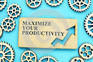 Maximize Your Productivity phrase on the plate and gears