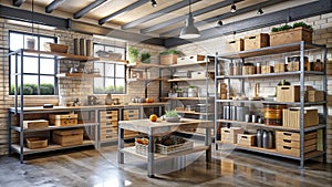 Maximize Your Workshop Space DIY Storage Solutions with Wooden Crates and Metal Shelving for Enhanced Organization and photo