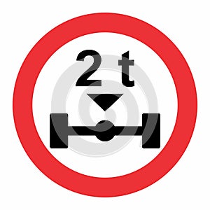 Maximum axle load sign