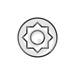 Maximum brightness setting line icon