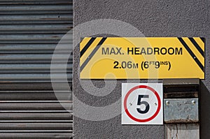 Maximum headroom for vehicles, UK