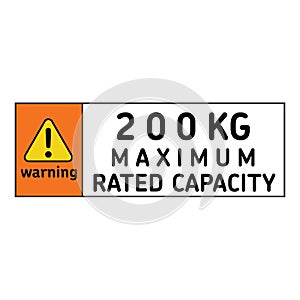 Maximum load capacity sign vector illustations photo