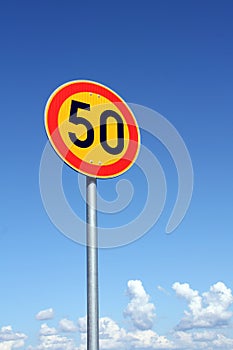 Maximum Speed 50 km per hour photo