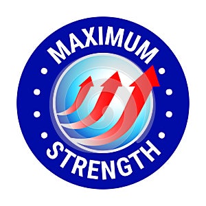 Maximum strength vector logo icon badge