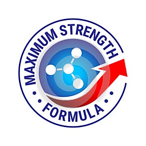 Maximum strength vector logo icon badge