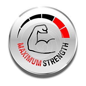 Maximum strength vector logo icon badge