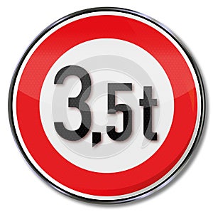 Maximum weight of 3.5 tonnes