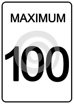 Maximun speed sign