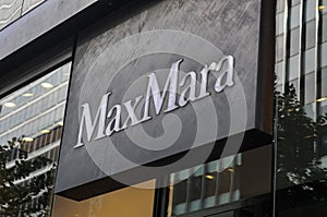 MaxMara company sign