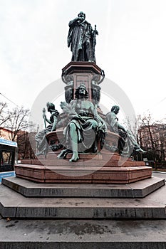 Maxmonument, statue of King Maxmillian II on Maximilanstrasse in Munich, Germany