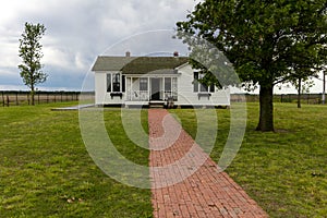 MAY 1, 2019 - DYESS AR, USA - Johnny Cash's childhood home on the Cotton Highway, Dyess, AR