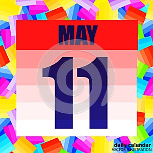 May 11 icon. For planning important day. Banner for holidays and special days. Eleventh of may.