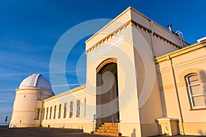 May 19, 2018 San Jose / CA / USA - View of the facade of the main building of the historical Lick Observatory (completed in 1888)