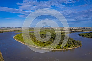 MAY 20 2019, North Dakota USA - Missouri-Yellowstone Confluence, Williams County, N Dakota