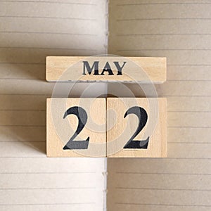 May 22, Icon design with number cube.