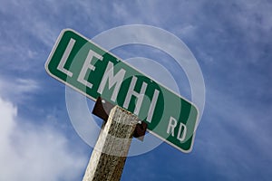 MAY 24 2019, LEMHI PASS, MONTANA, USA - Retracing the Lewis and Clark Expedition - May 14, 1804 - Lemhi road sign