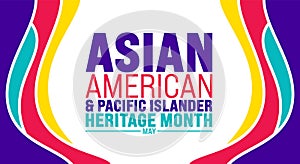 May is Asian American and Pacific Islander Heritage Month background template. celebrates the culture, traditions and history