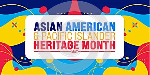 May is Asian American and Pacific Islander Heritage Month background template. celebrates the culture, traditions and history