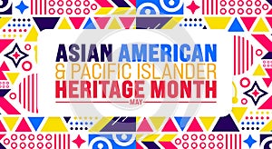 May is Asian American and Pacific Islander Heritage Month background template. celebrates the culture, traditions and history